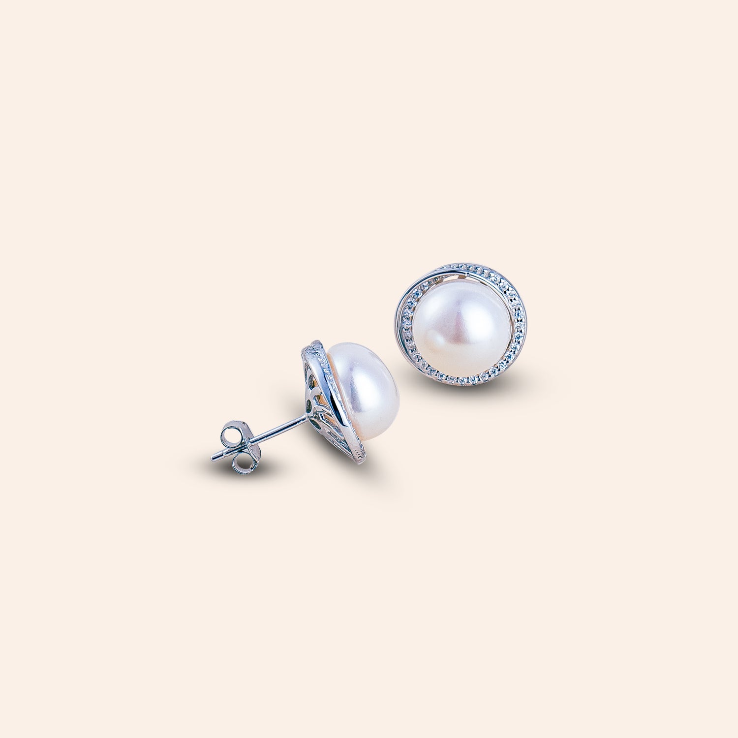 ORBIT PEARL STUDS