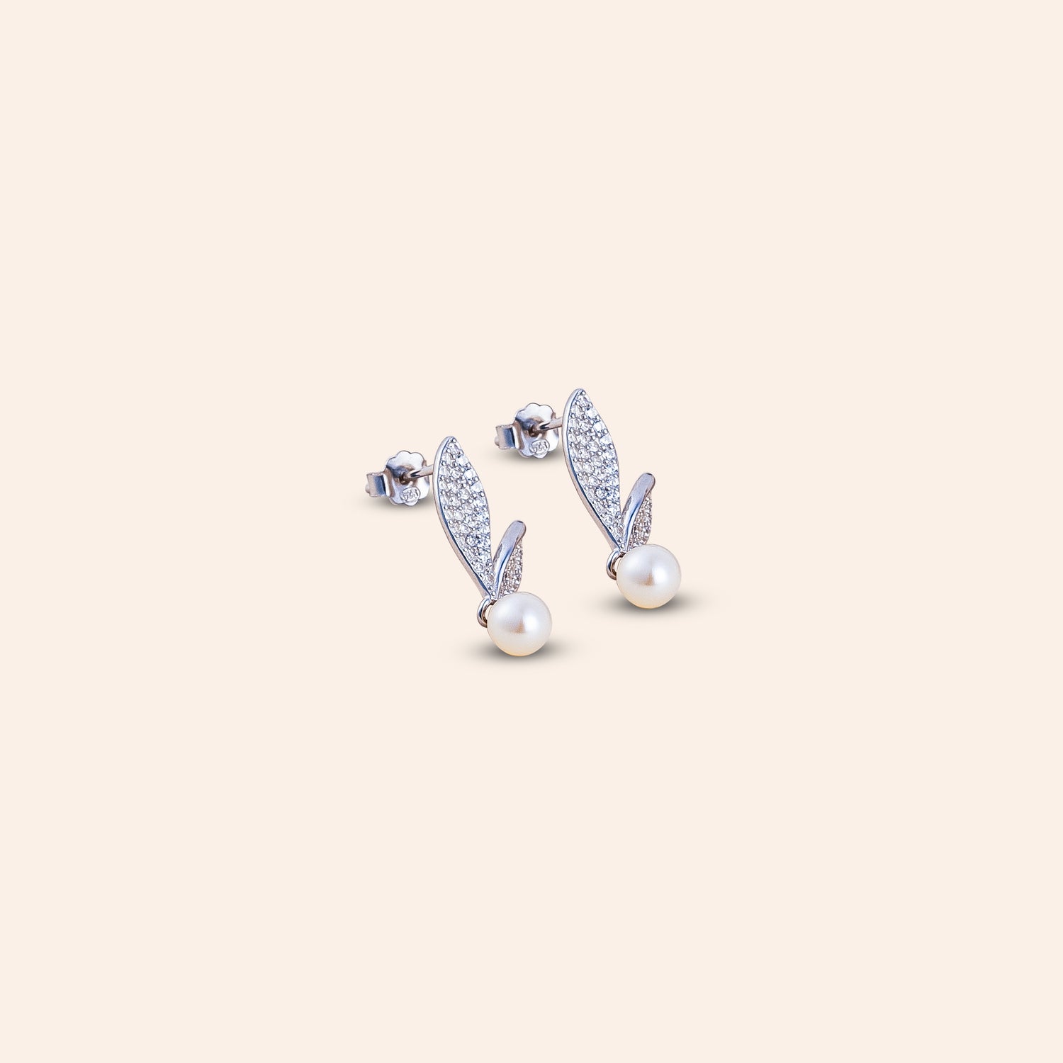 ÉVA LEAVES PEARL EARRINGS