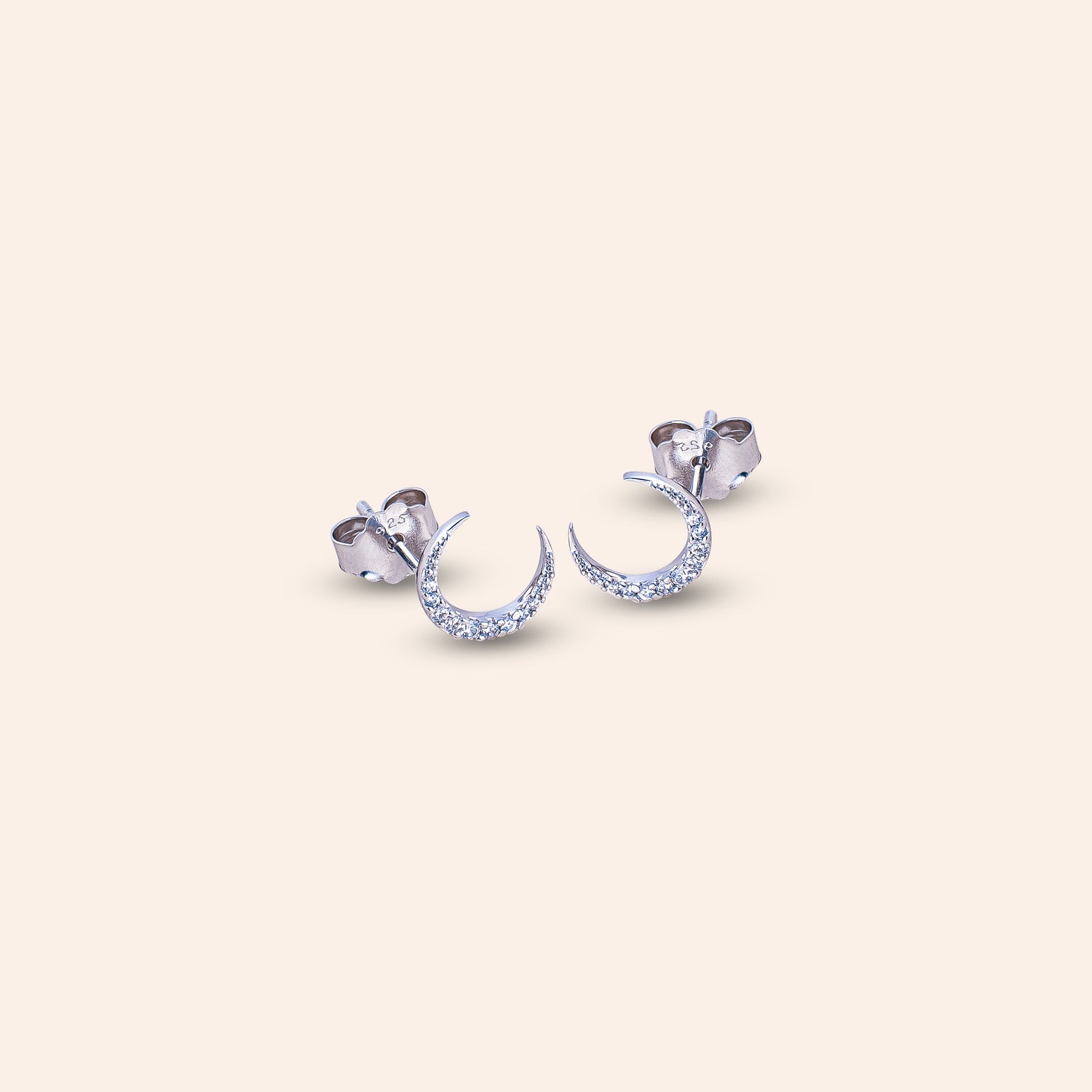 CRESCENT MOON STUDS